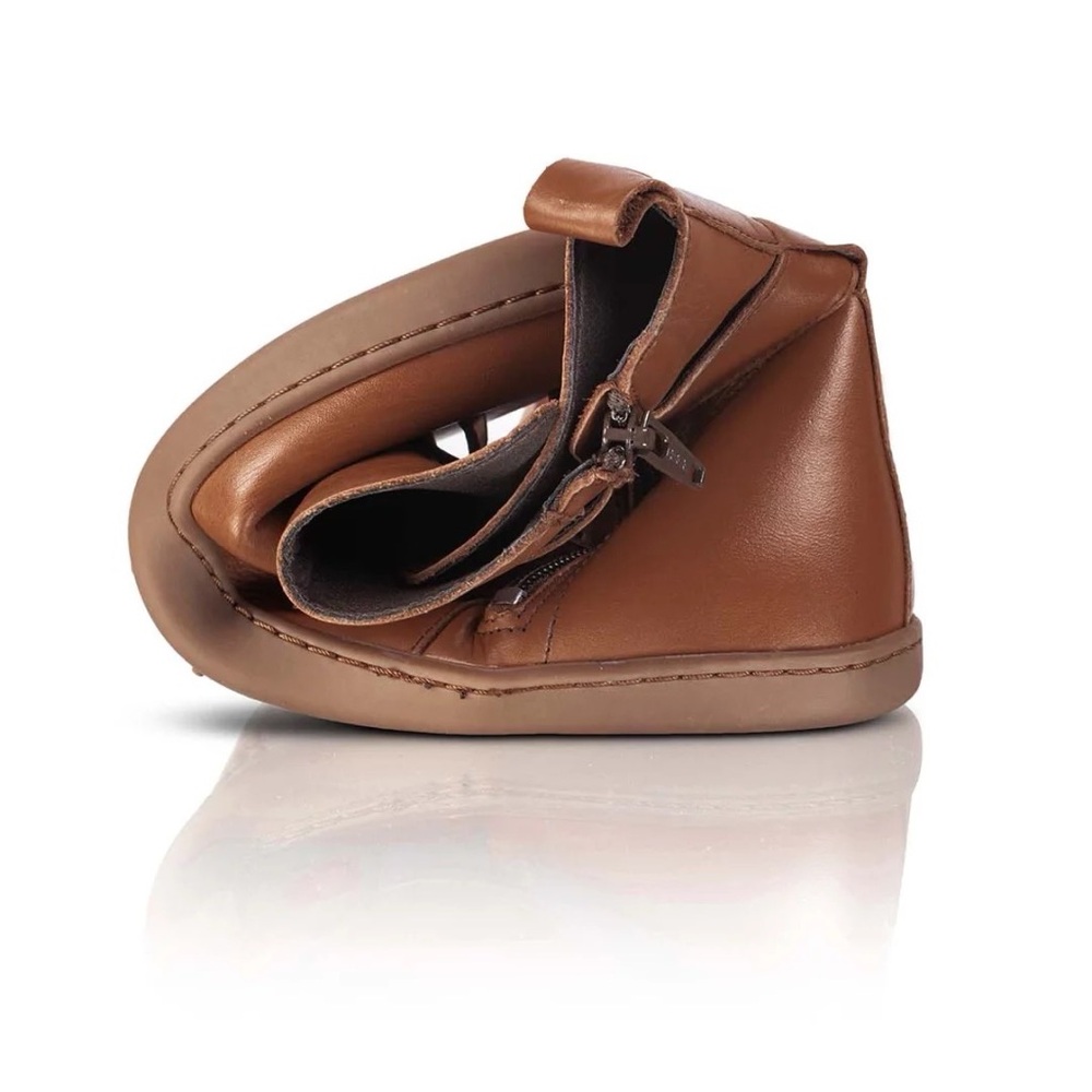 Women’s Shapen Brown Leather Barefoot Ankle Booties Flat European Size 11.5 (43) - Picture 6 of 11